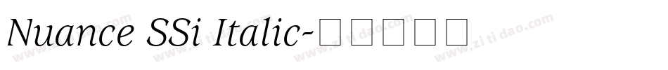 Nuance SSi Italic字体转换